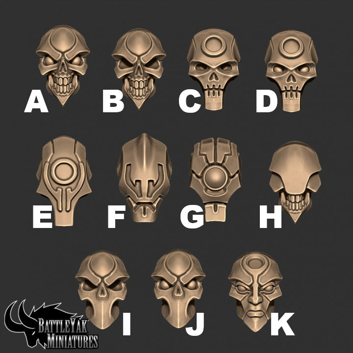 Dynasty of Nul Heads, Customisation Pack - 28mm Scale (11 Variants Available) - Battle Yak