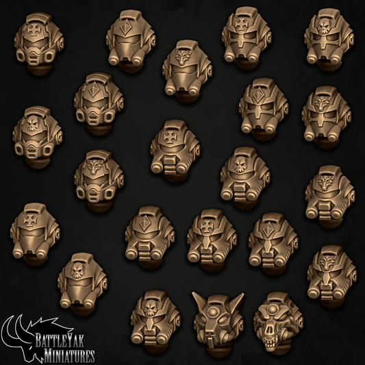 Sentinel Helms, Wolves of Winter Customisation Pack - 28mm Scale (22 Variants Available) - Battle Yak