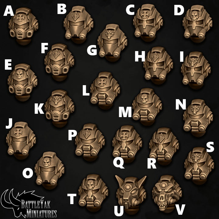 Sentinel Helms, Wolves of Winter Customisation Pack - 28mm Scale (22 Variants Available) - Battle Yak