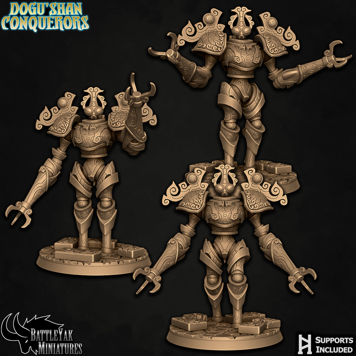 Shakkoi War Golems, Mystical Armoured Robots - Set 1 (3 Variants Available) - Battle Yak