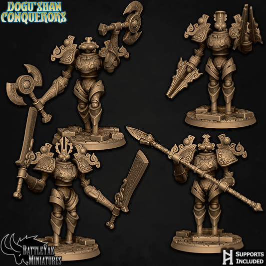 Shakkoi War Golems, Mystical Armoured Robots - Set 2 (4 Variants Available) - Battle Yak