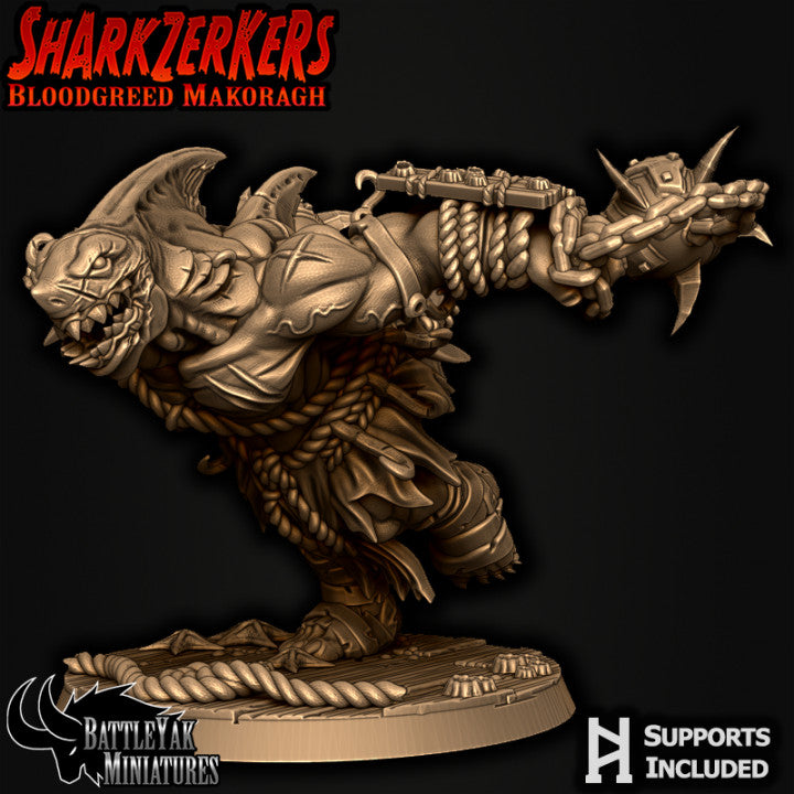 Sharkzerkers, Bloodgreed Makoragh (3 Variants Available) - Battle Yak