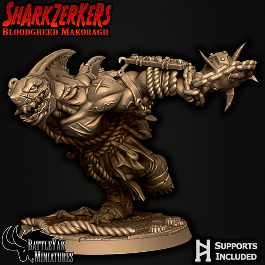 Sharkzerkers, Bloodgreed Makoragh (3 Variants Available) - Battle Yak