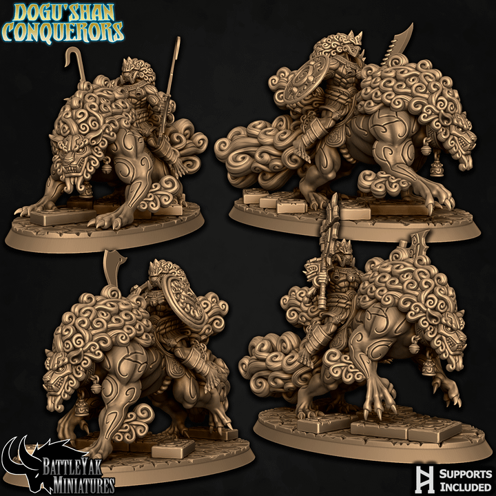 Dogu Shan Shiisar Riders, Guardian Fuu Dog Cavalry - Set 2 (4 Variants Available) - Battle Yak