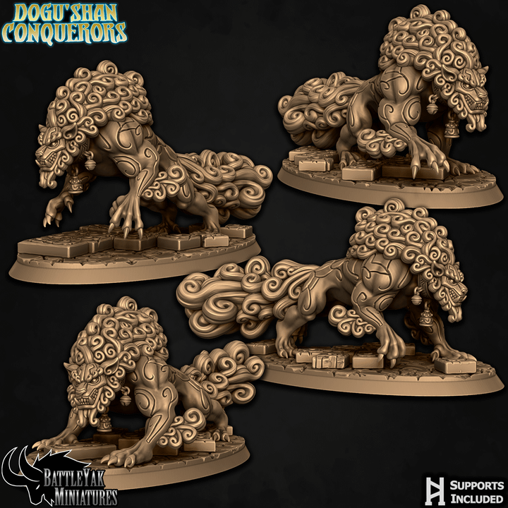 Dogu Shan Shiisar Warbeasts, Guardian Fuu Dogs (4 Variants Available) - Battle Yak