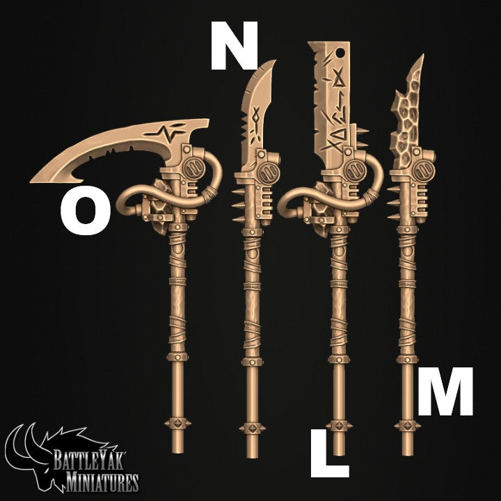 Skitterkin Weapons, Ratfolk Customisation Pack - 32mm Scale (16 Variants Available) - Battle Yak