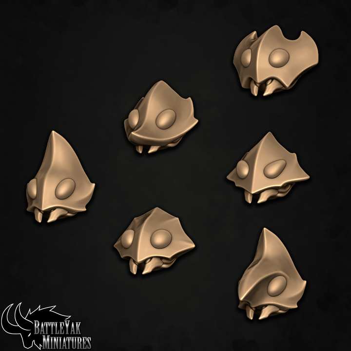 Ancient Caste Heads, Insect Folk Customisation Pack - 28mm Scale (23 Variants Available) - Battle Yak