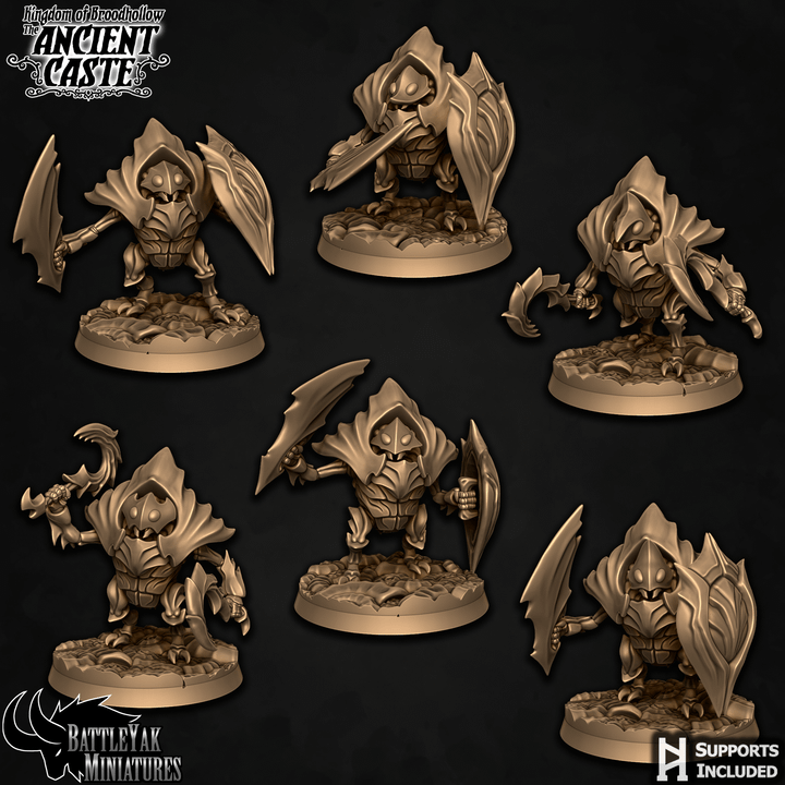 Ancient Caste Steelknights - Beetle Folk Heavy Fighters (6 Variants Available) - Battle Yak