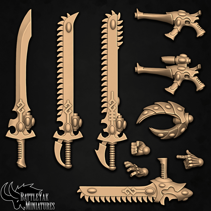 Strand Walkers, Light Weapons and Heads - 32mm Scale (10 Variants Available) - Battle Yak