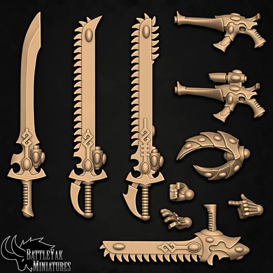 Strand Walkers, Light Weapons and Heads - 28mm Scale (10 Variants Available) - Battle Yak