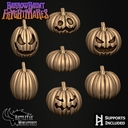 Harrowhaunt Fryghtmare Terrain - Spooky Halloween Pumpkins, Fences and Tree (11 Variants Available) - Battle Yak
