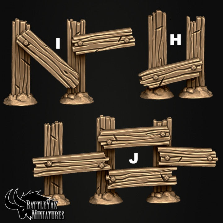 Harrowhaunt Fryghtmare Terrain - Spooky Halloween Pumpkins, Fences and Tree (11 Variants Available) - Battle Yak