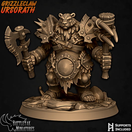 Grizzleclaw Ursus, Warrior Men (4 Variants Available) - Battle Yak