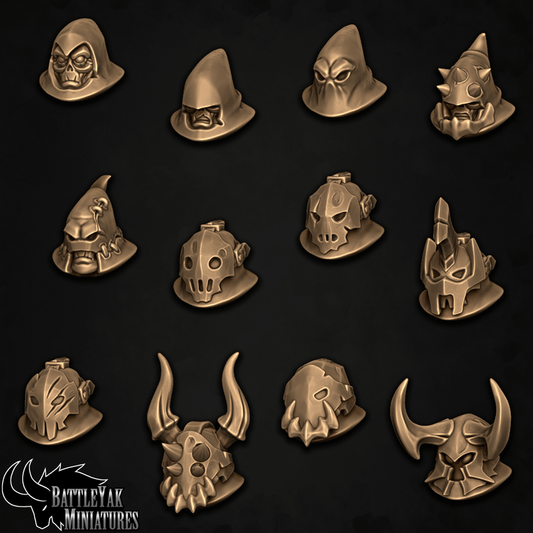 Mordregar Battleghoul Heads, Customisation Pack - 28mm Scale (12 Variants Available) - Battle Yak (Copy)