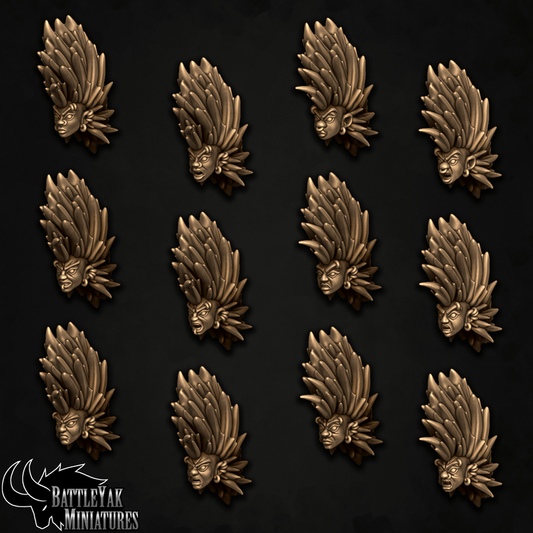 Wrathforged Wydowslayer Heads, Customisation Pack - 28mm Scale (20 Variants Available) - Battle Yak