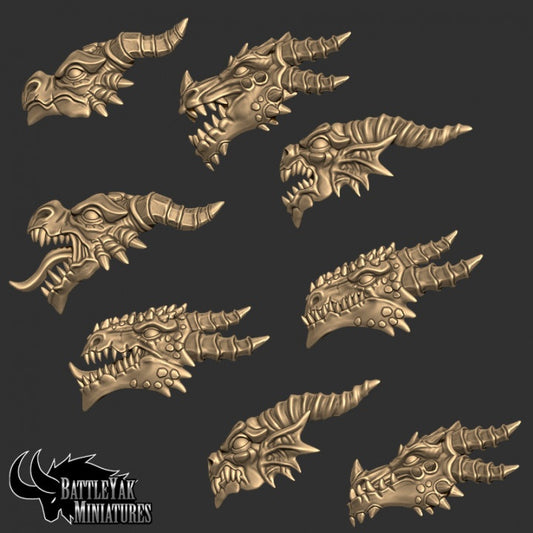 Drakkisan Wyrmspawn Wyrmidon Heads, Customisation Pack (8 Variants Available) - Battle Yak