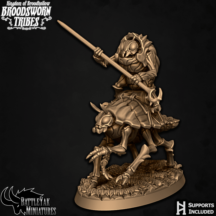 Broodsworn Zanzipede Riders, Insect Folk Giant Beetle Cavalry (4 Variants Available) - Battle Yak