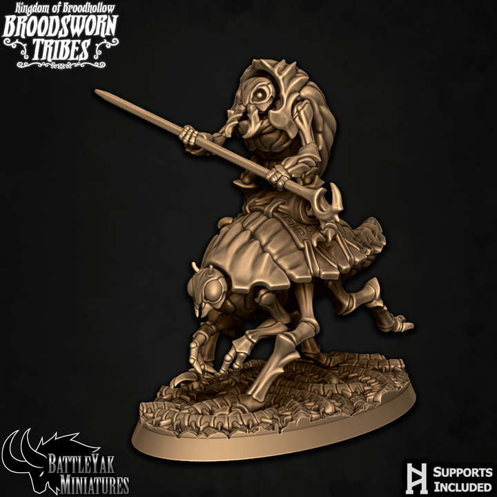 Broodsworn Zanzipede Riders, Insect Folk Giant Beetle Cavalry (4 Variants Available) - Battle Yak