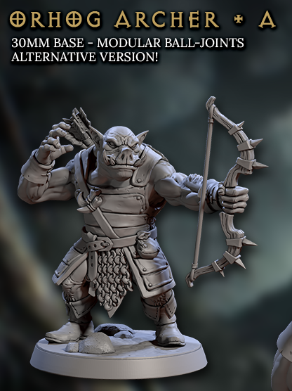 Orhog Archers, Pig Orc Warband Ranged Squad (4 Variants Available) - Artisan Guild