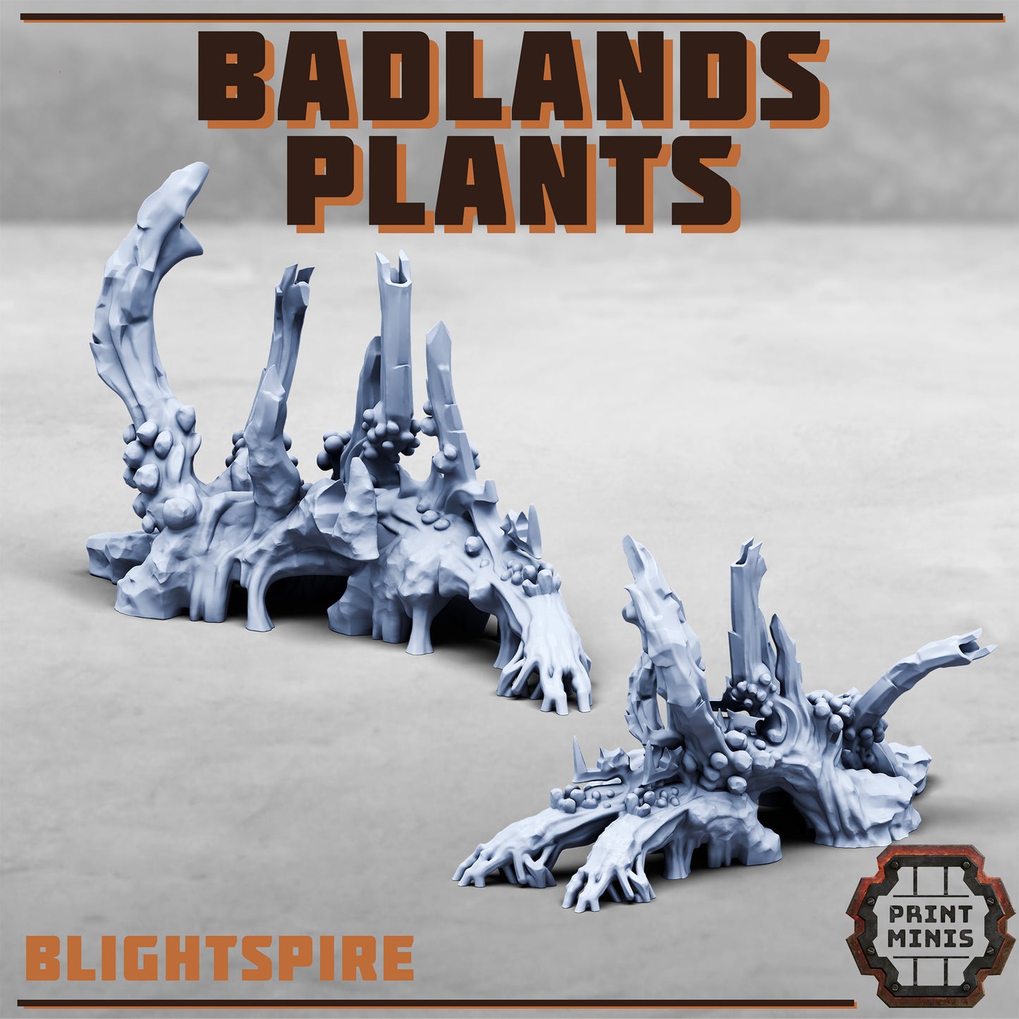 Badlands Plants, Creepy Alien Terrain (6 Variants Available) - Printed Minis