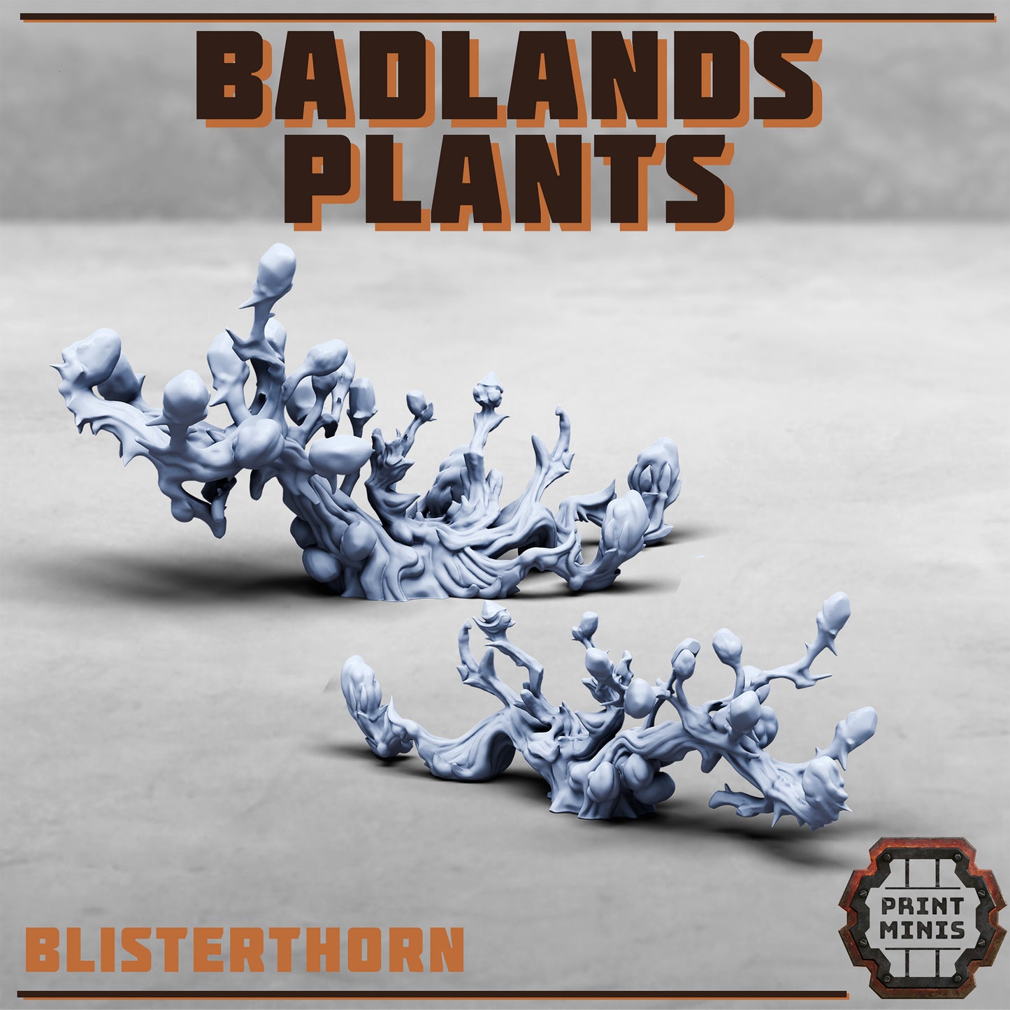 Badlands Plants, Creepy Alien Terrain (6 Variants Available) - Printed Minis