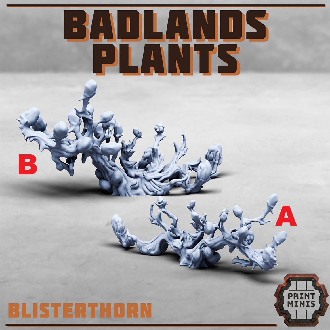 Badlands Plants, Creepy Alien Terrain (6 Variants Available) - Printed Minis