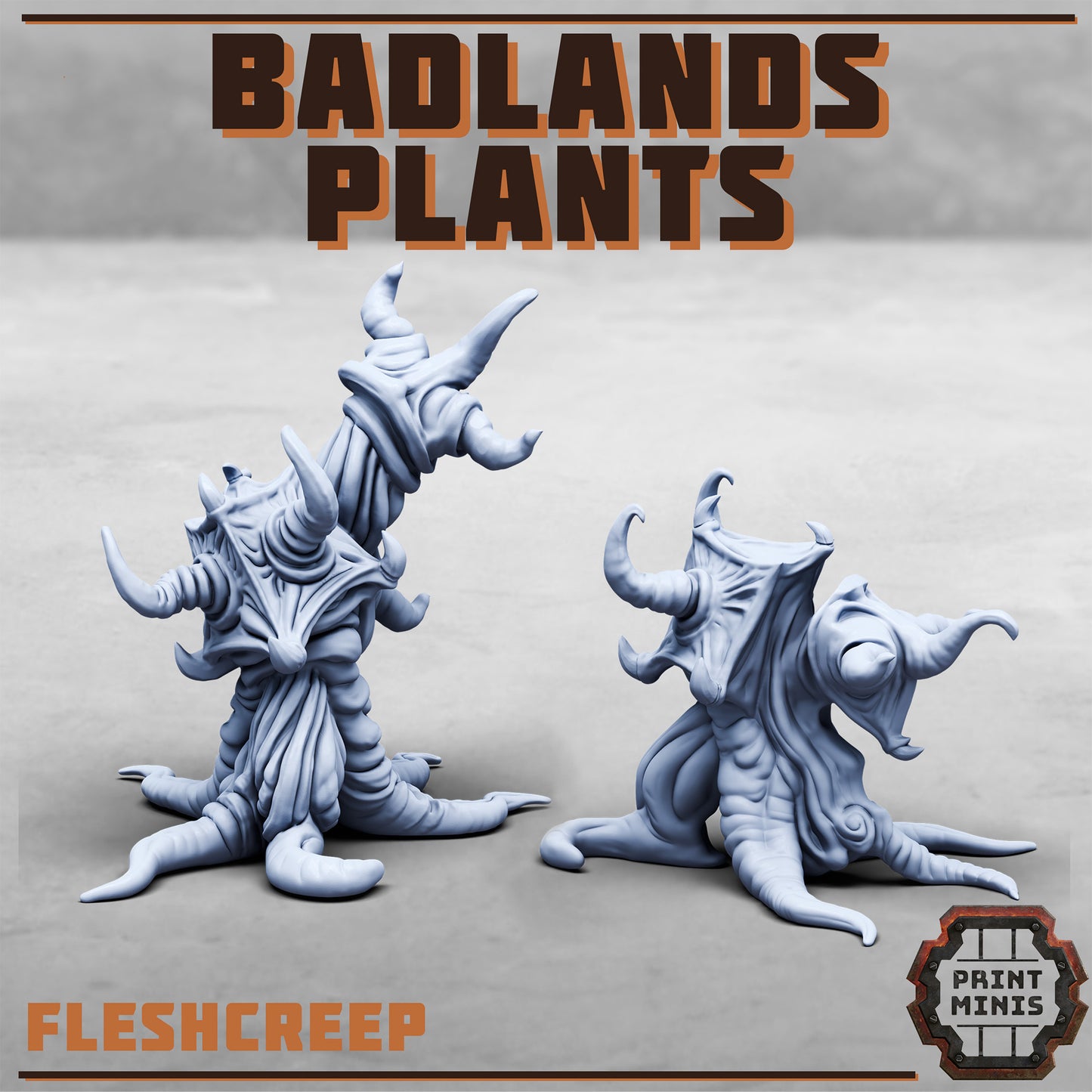 Badlands Plants, Creepy Alien Terrain (6 Variants Available) - Printed Minis