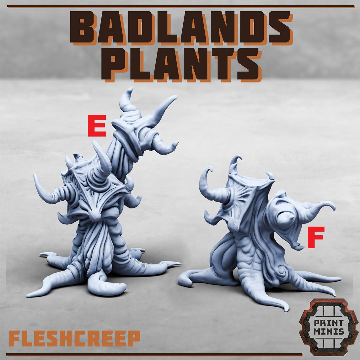 Badlands Plants, Creepy Alien Terrain (6 Variants Available) - Printed Minis