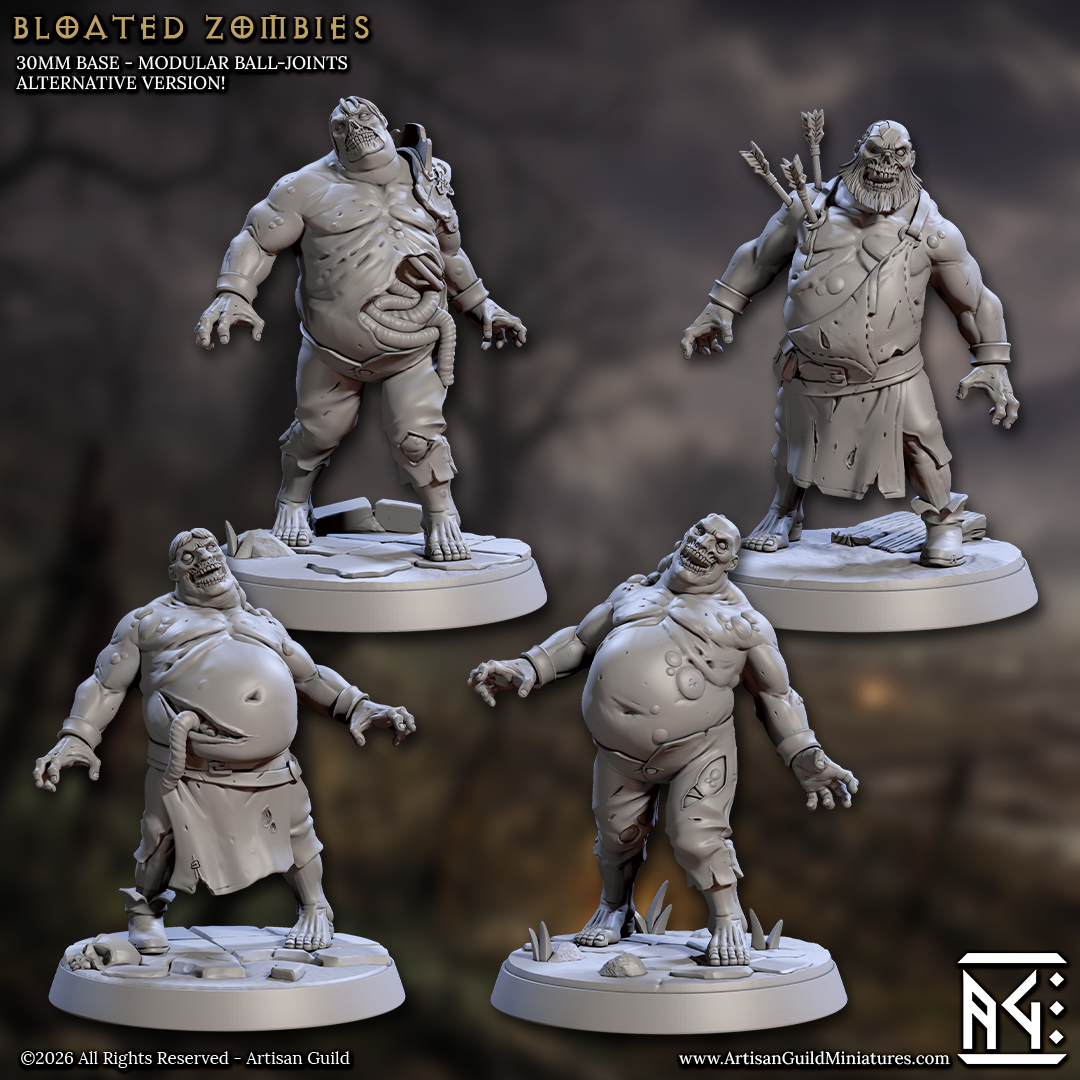 Bloated Zombies (4 Variants Available) - Artisan Guild