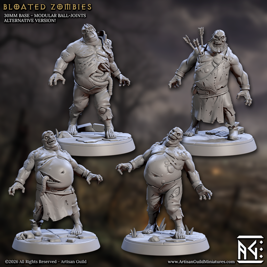 Bloated Zombies (4 Variants Available) - Artisan Guild