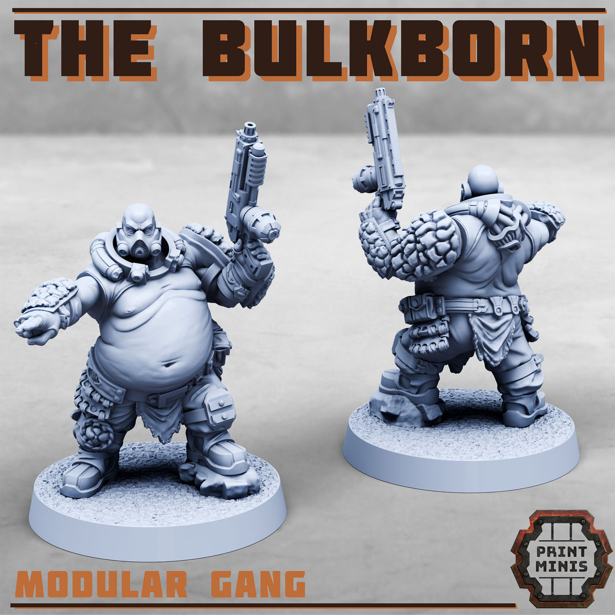 The Bulkborn, Heavy Warrior Gang (7 Variants Available) - Print Minis