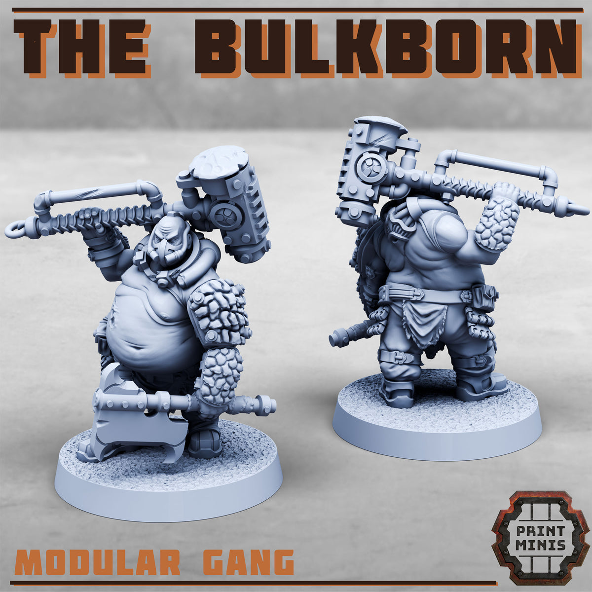 The Bulkborn, Heavy Warrior Gang (7 Variants Available) - Print Minis