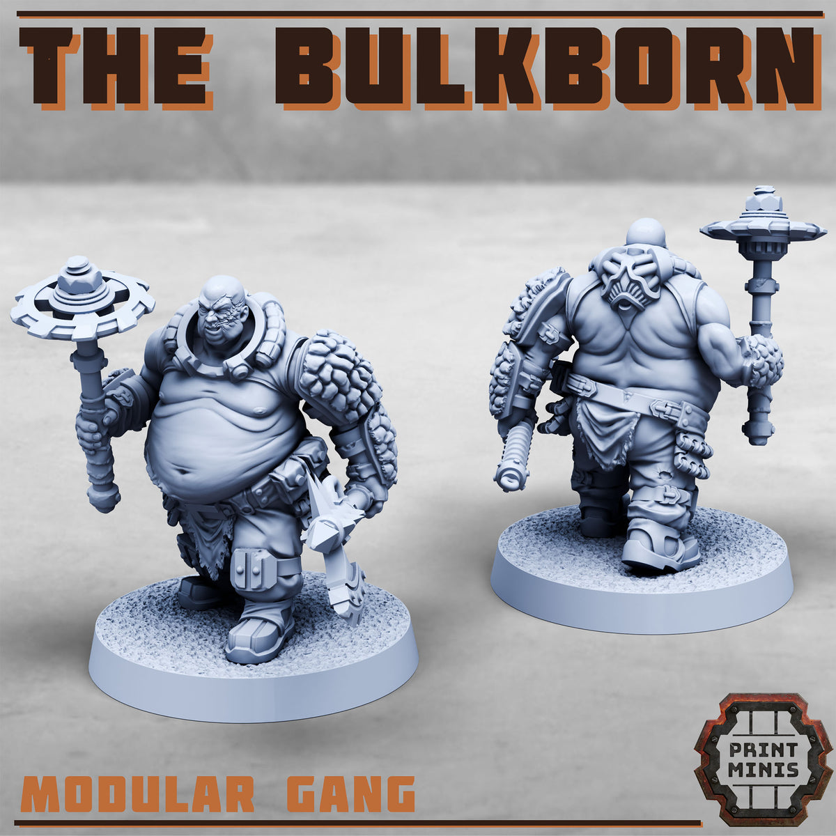 The Bulkborn, Heavy Warrior Gang (7 Variants Available) - Print Minis