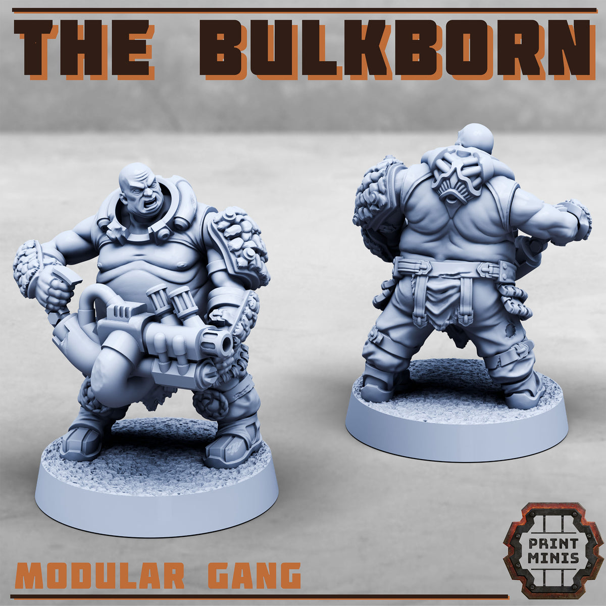 The Bulkborn, Heavy Warrior Gang (7 Variants Available) - Print Minis