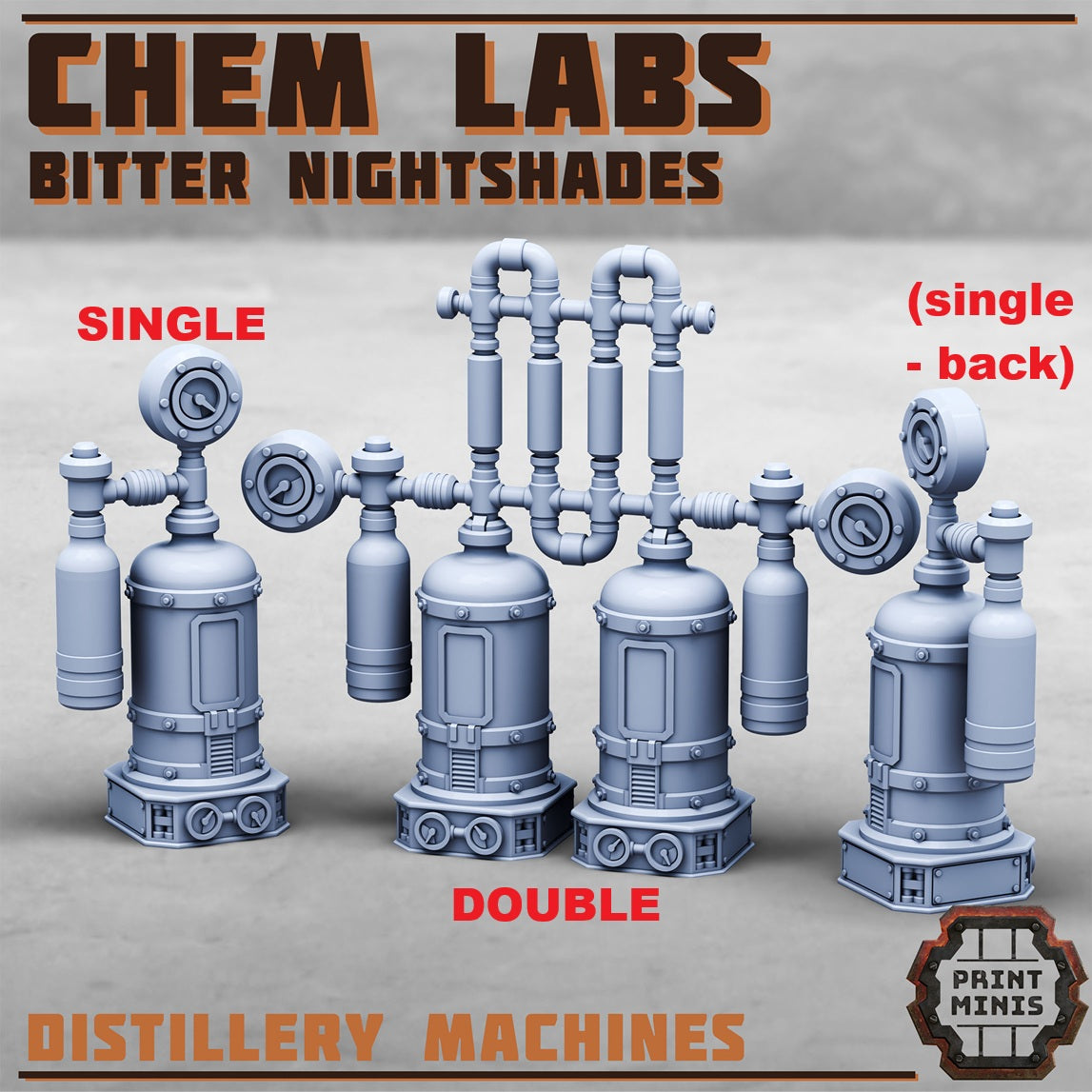 Chem Labs, Bitter Nightshade Terrain, Scenery Kit - 32mm Scale (7 Variants Available) - Print Minis