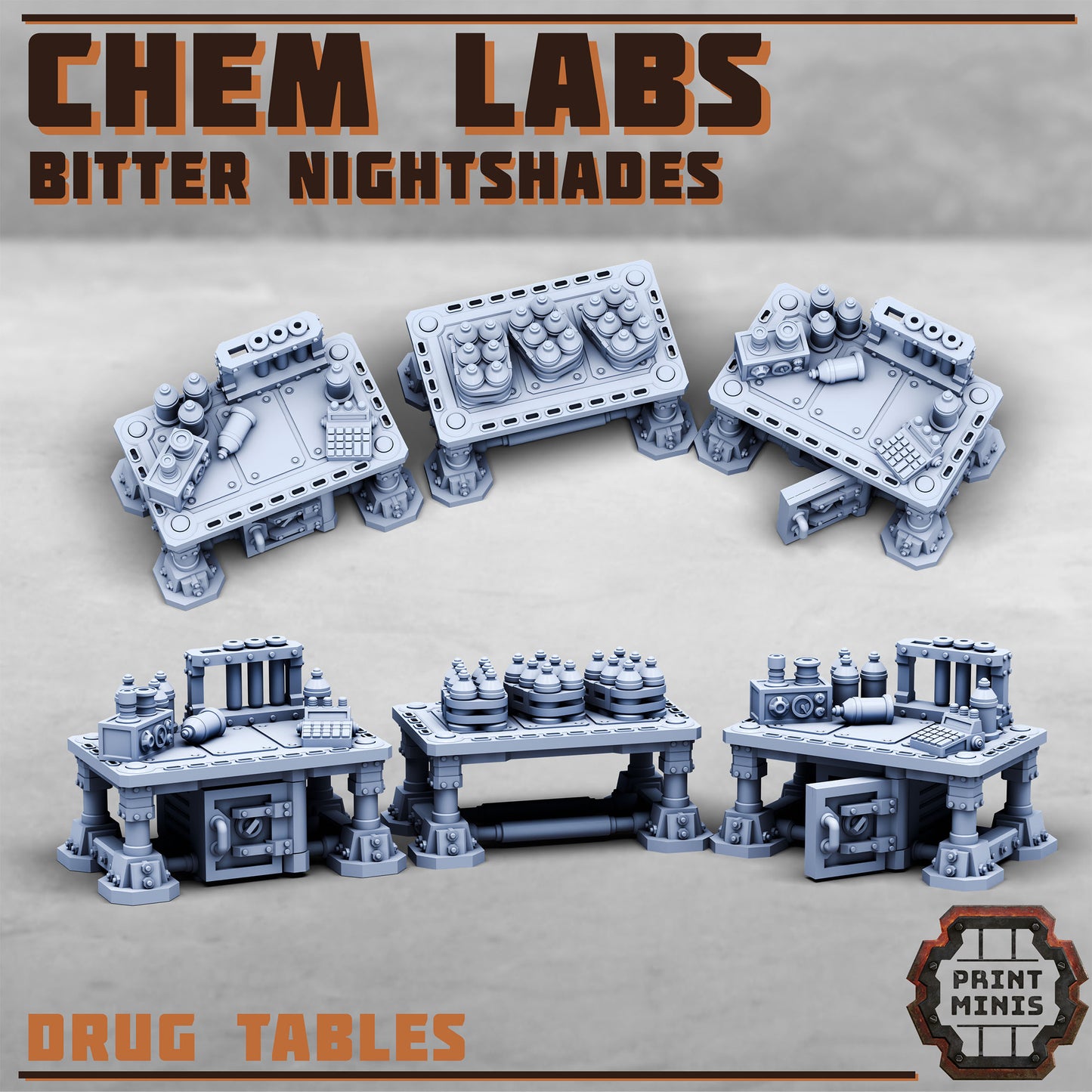 Chem Labs, Bitter Nightshade Terrain, Scenery Kit - 32mm Scale (7 Variants Available) - Print Minis