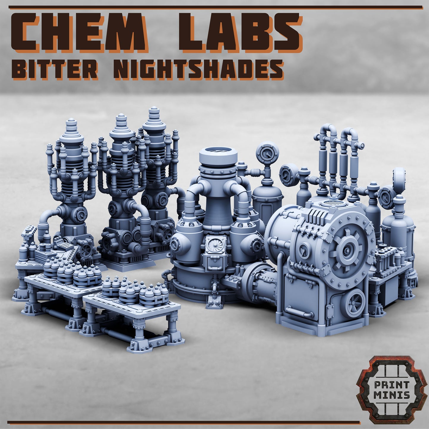 Chem Labs, Bitter Nightshade Terrain, Scenery Kit - 32mm Scale (7 Variants Available) - Print Minis