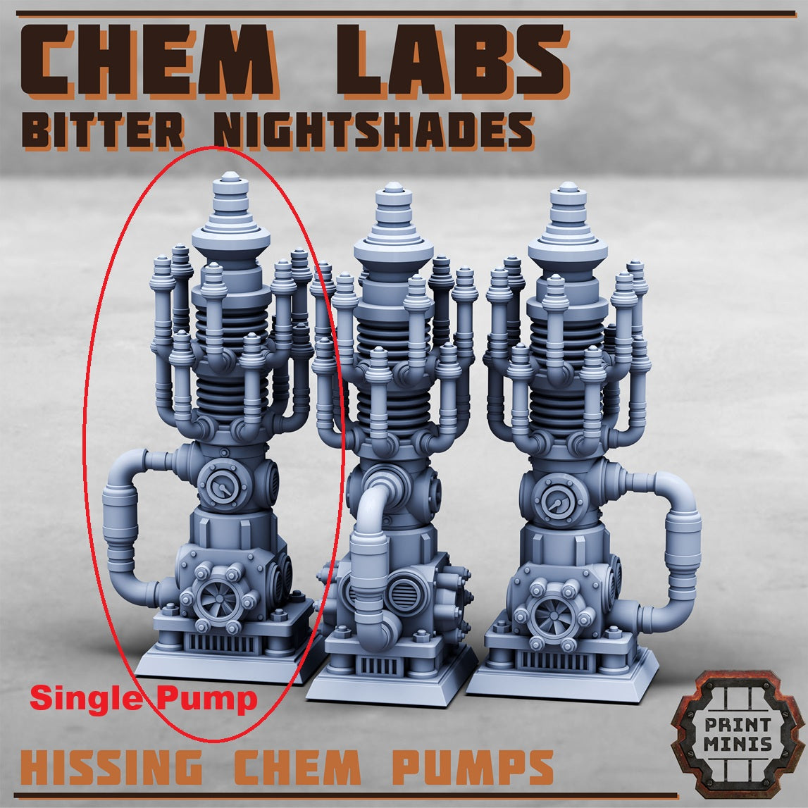 Chem Labs, Bitter Nightshade Terrain, Scenery Kit - 32mm Scale (7 Variants Available) - Print Minis