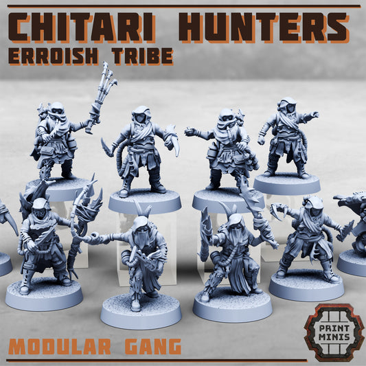 Erroish War Party, Chitari Hunters (8 Variants Available) - Print Minis