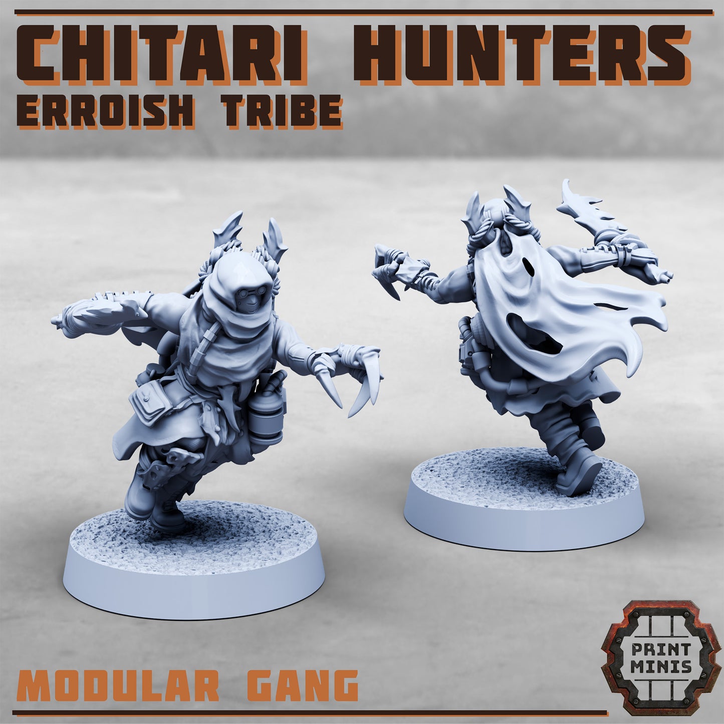 Erroish War Party, Chitari Hunters (8 Variants Available) - Print Minis