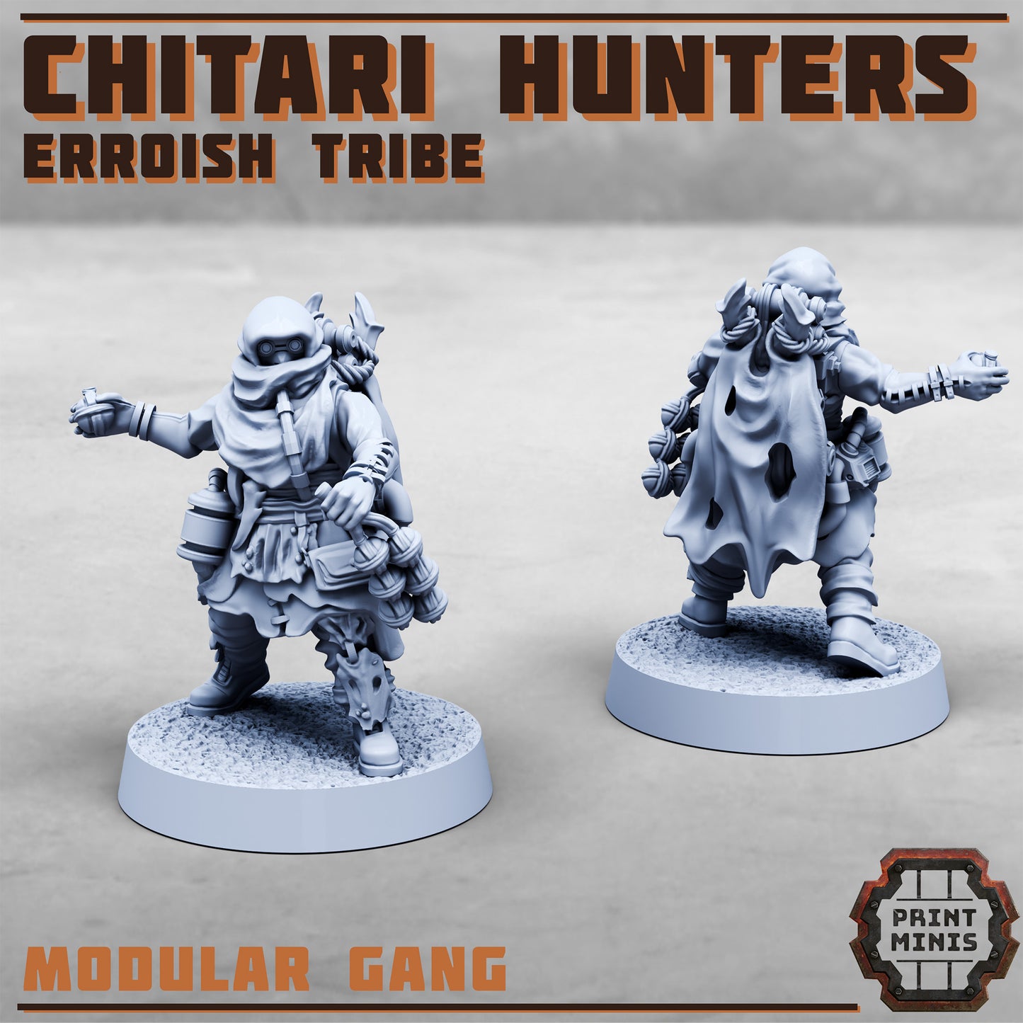 Erroish War Party, Chitari Hunters (8 Variants Available) - Print Minis