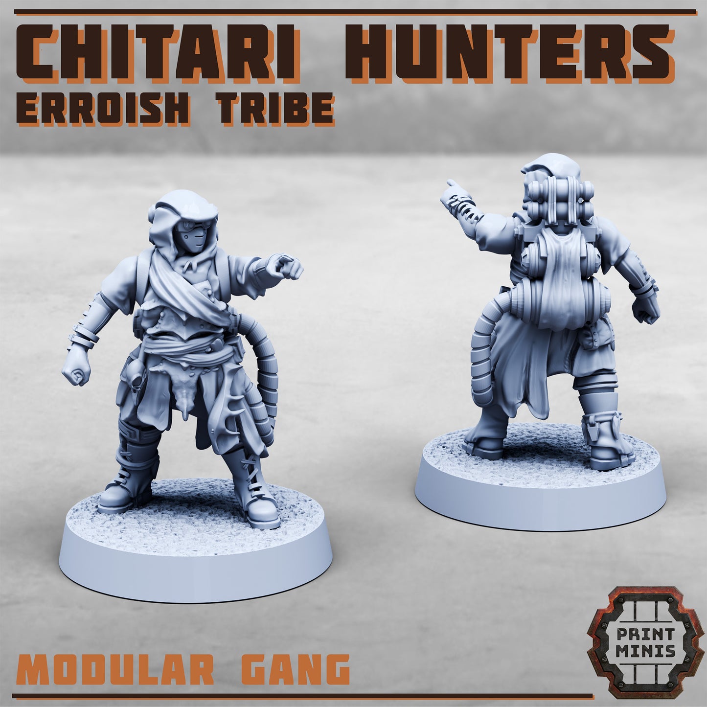 Erroish War Party, Chitari Hunters (8 Variants Available) - Print Minis