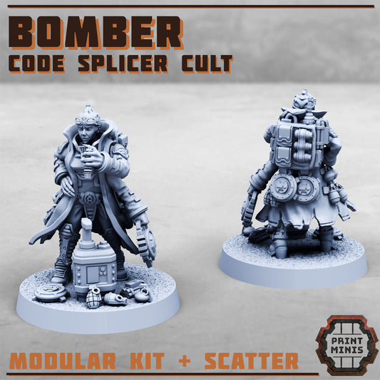 Bomber and Bomb Scatter, Code Splicer Cult - Print Minis