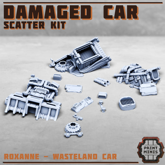 Damaged Car Scatter, Scenery Kit - Print Minis