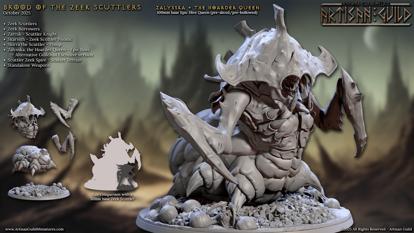 Zalysska, Zeek Hoarder Queen - Insect Folk Leader (2 Variants Available) - Artisan Guild