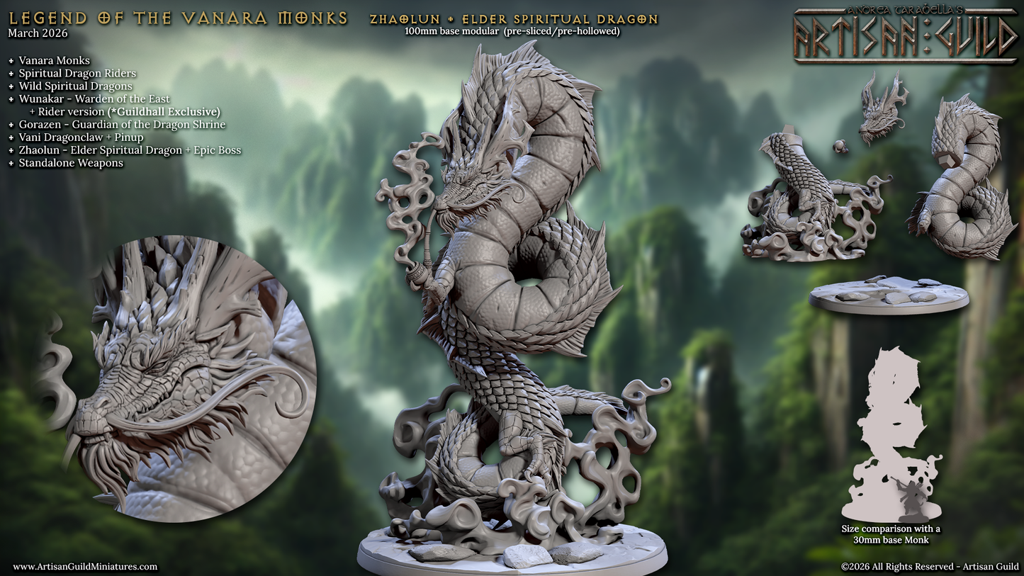 Zhaolun - Elder Spiritual Dragon, Asian Wingless Dragon (2 Variants Available) - Artisan Guild