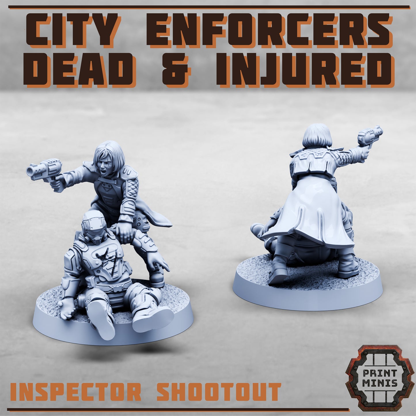 City Enforcers, Dead and Injured (6 Variants Available) - Print Minis