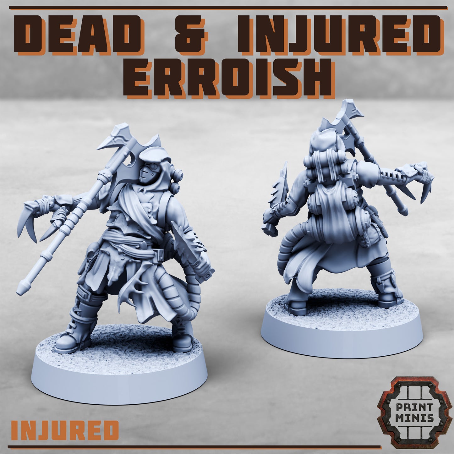 Erroish Tribes, Dead and Injured (7 Variants Available) - Print Minis