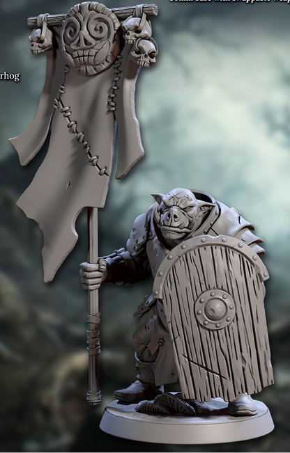 Pig Orc Warband Leaders (2 Variants Available) - Artisan Guild
