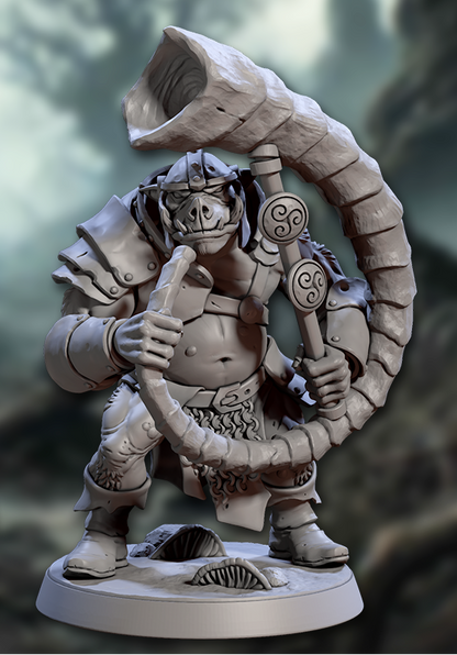 Pig Orc Warband Leaders (2 Variants Available) - Artisan Guild